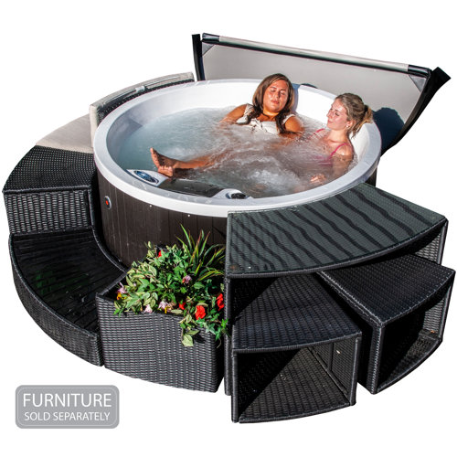 Canadian Spa Co Okanagan 4 Person 10 Jet Acrylic Round Plug And